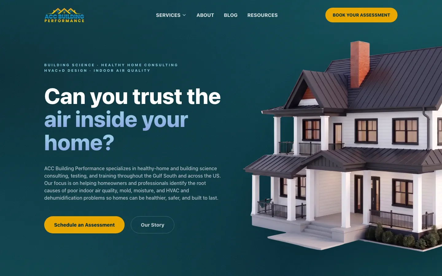 ACC Building Performance website portfolio preview